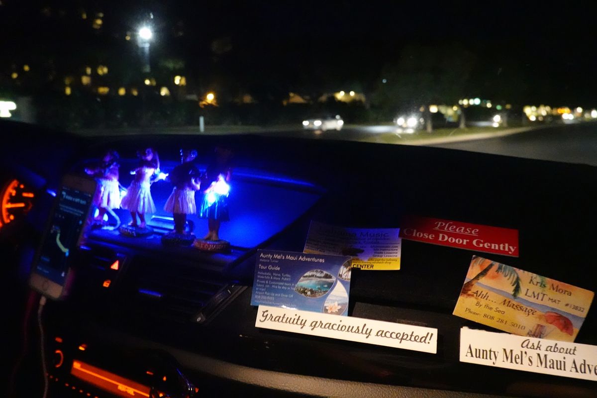 夕食の帰りはUberを読んだ。
当時マウイ島のUberは多くなかった。

...