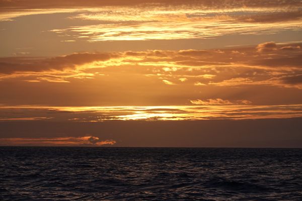 アメリカ(米国)・ハワイ「マウイ島　2018夏」の写真：夕日と月
