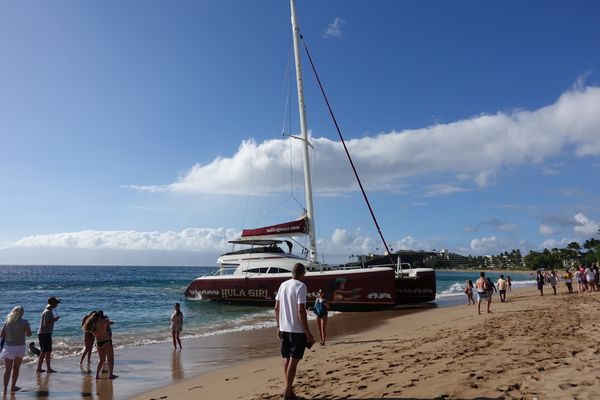 アメリカ(米国)・ハワイ「マウイ島　2018夏」の写真：船に乗ってサンセットディナー
当日予約し...