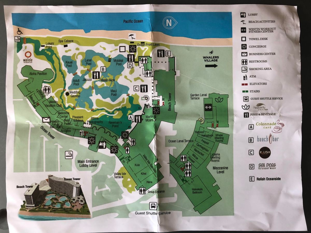 マウイ島からタクシーで1時間くらいかけて『ウェスティンマウイリゾート』へ