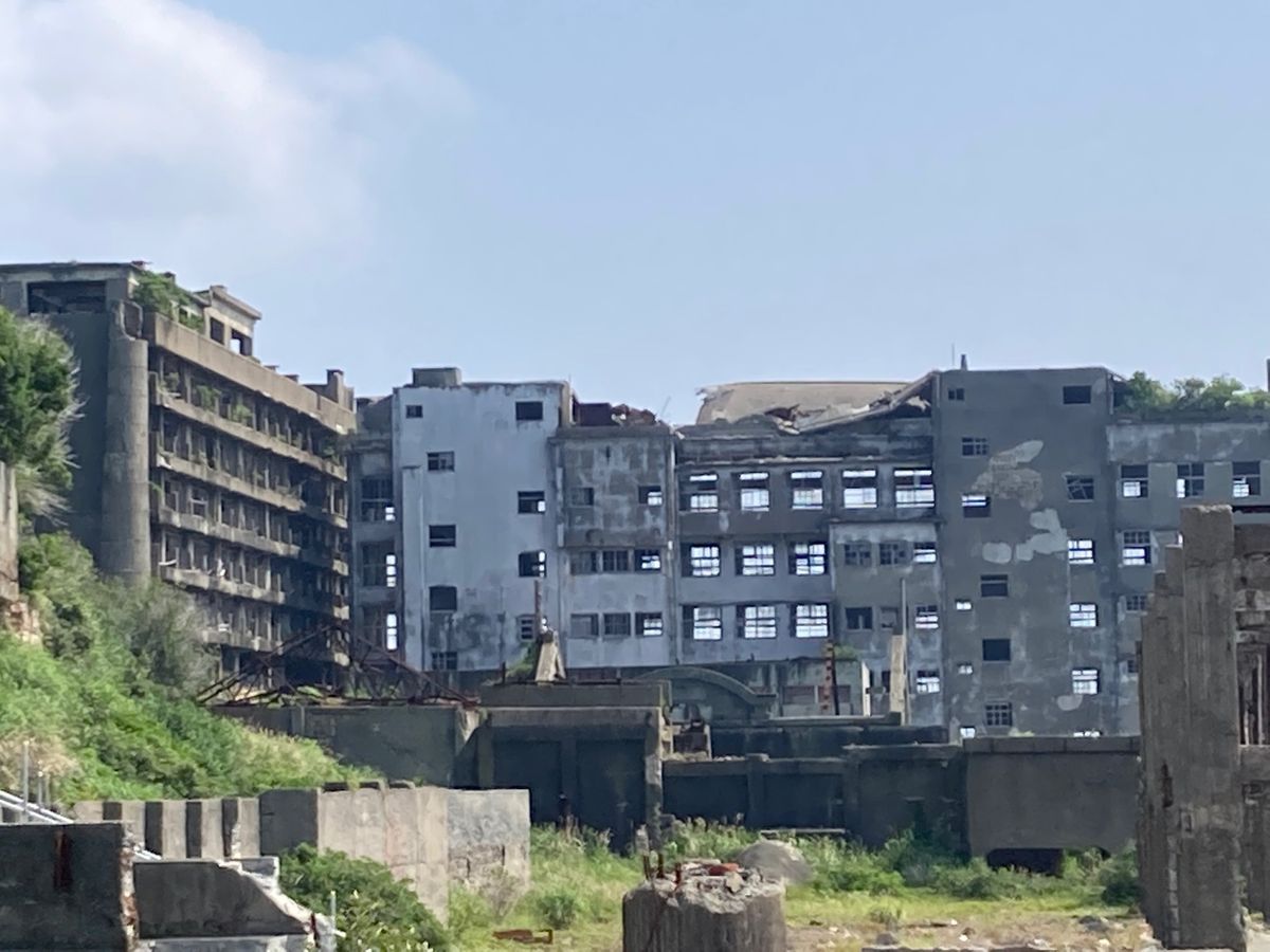 軍艦島に上陸できた。