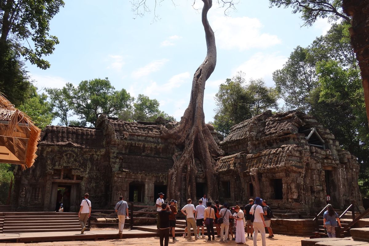 シェムリアップ2日目はアンコール遺跡群巡り。アンコールワットはサンライズが...