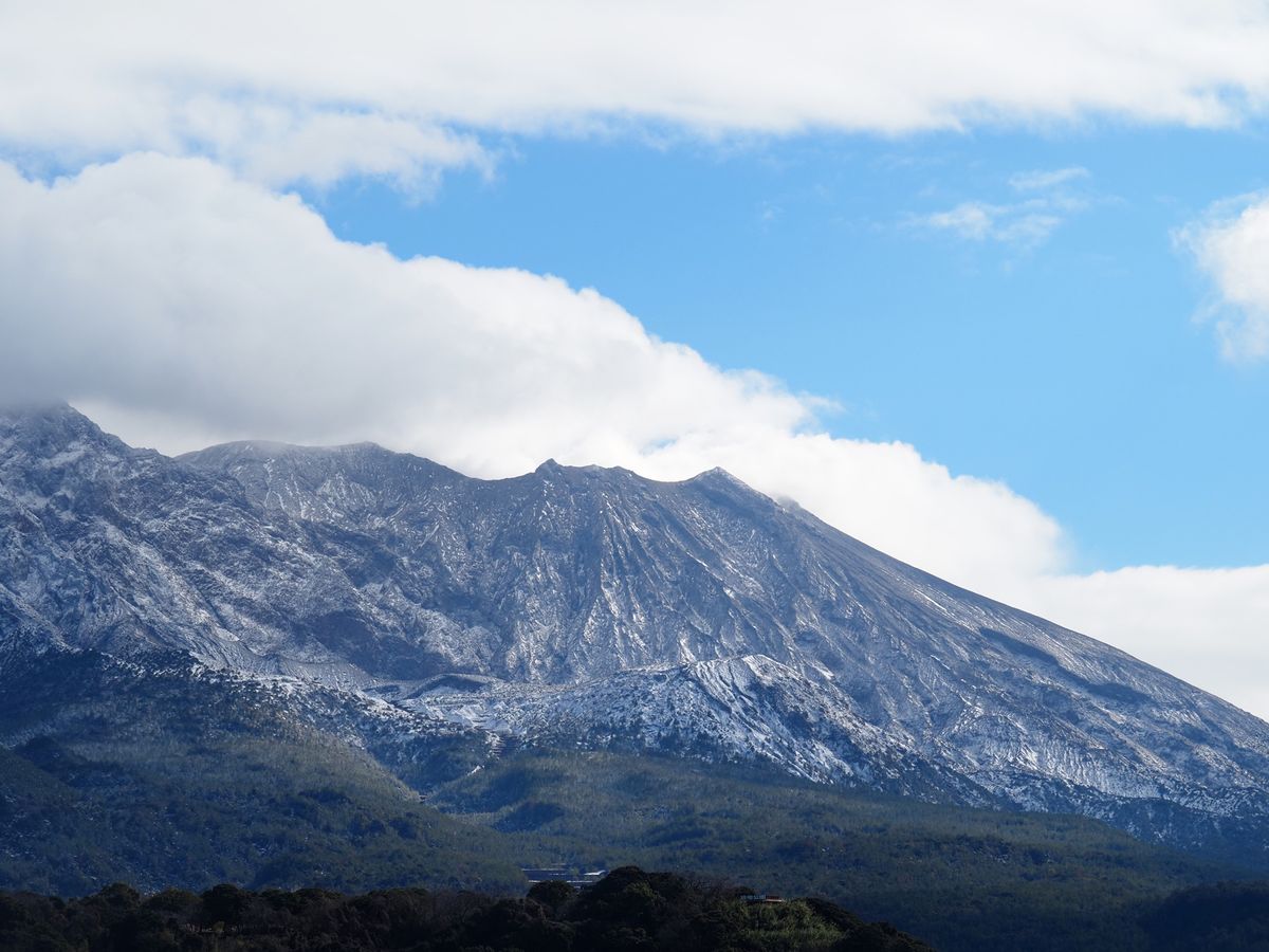 大寒波で鹿児島も雪がふり桜島にも着雪☃️
普段見られない姿、綺麗でした。
...