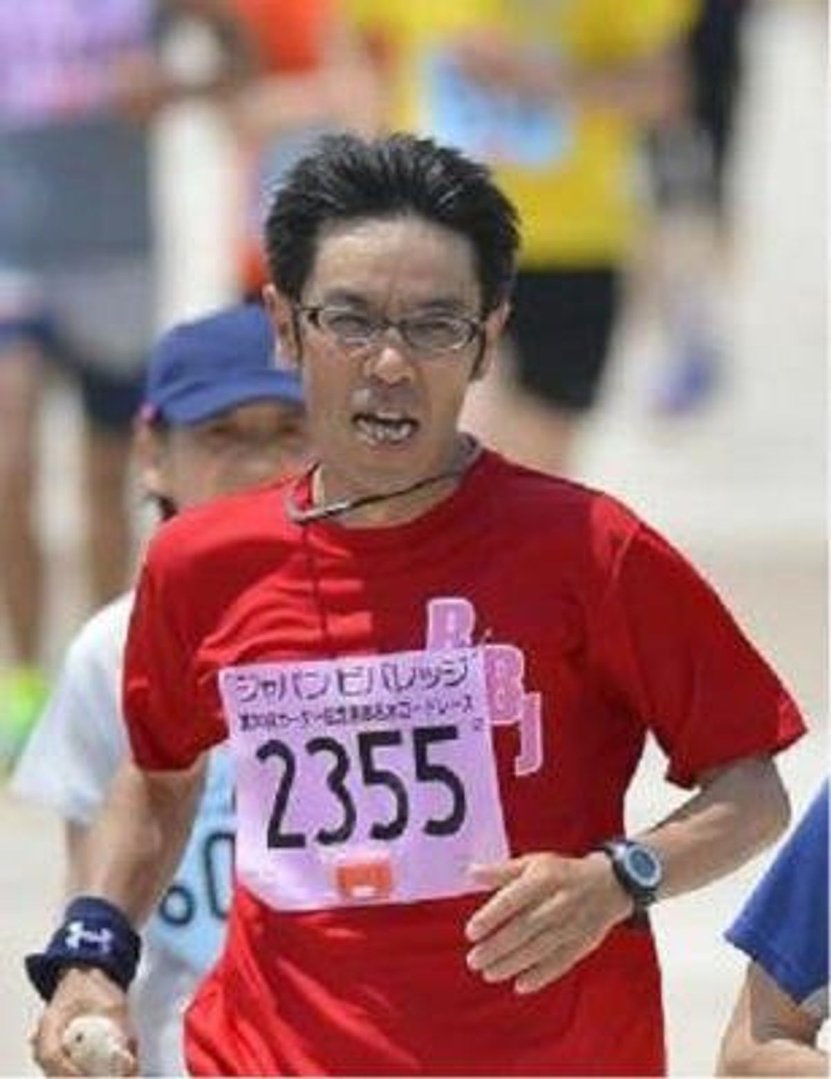 カーター記念黒部名水ロードレース。ハーフ。１時間３６分３５秒。かーちゃんは...