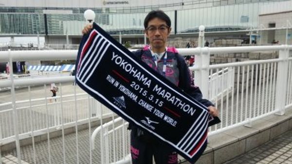 日本・神奈川県「神奈川　夫婦一泊旅ＲＵＮ　横浜マラソン」の写真：のちにフルマラソンに１８６ｍ足らなかった...