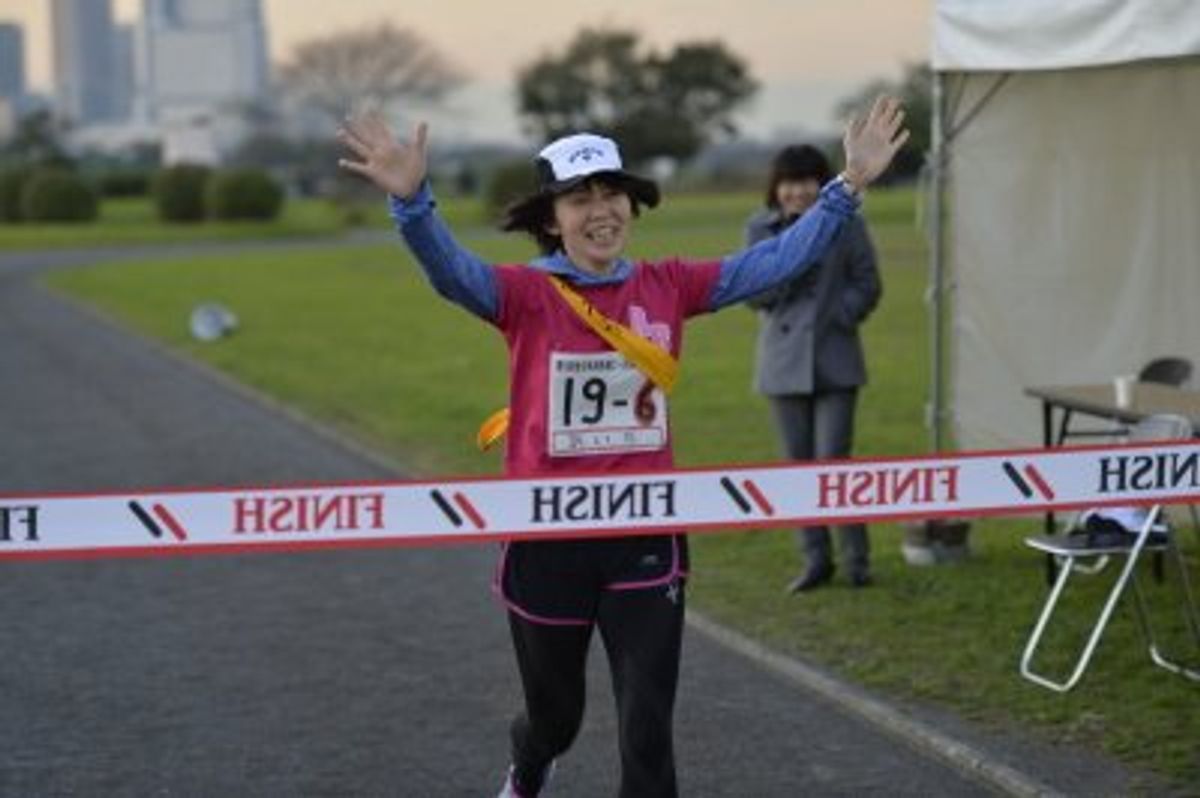 ３８チーム中２１位でした。特別賞の「女性が一番走ったで賞」を頂きました。