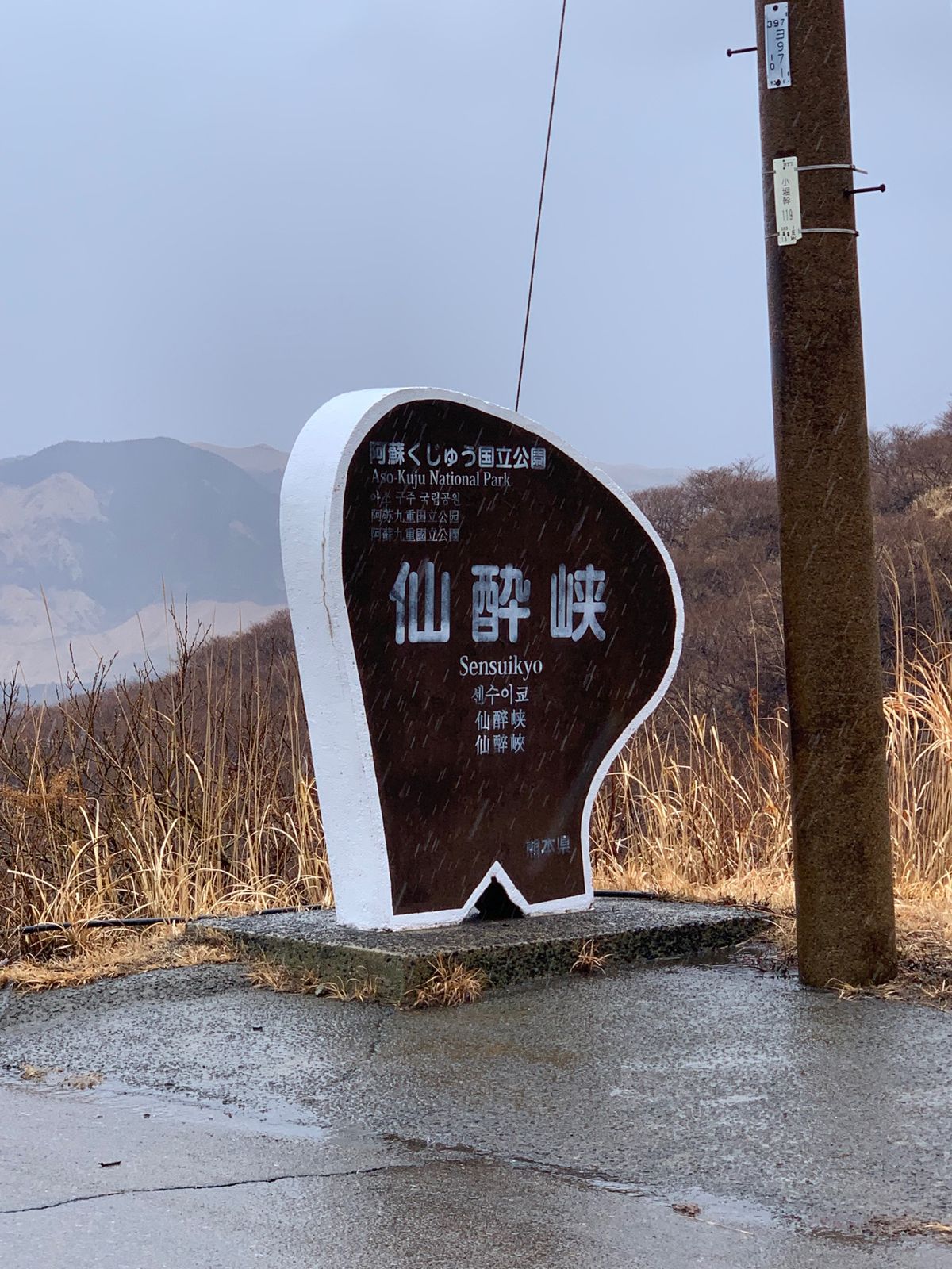 阿蘇山
生憎の雨でした☔