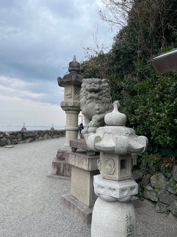 日本・名古屋城「名古屋、伊勢」の写真：二見興玉神社⛩️🐸