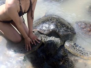 ヌサドゥアビーチからジェットスキーで亀の島へ