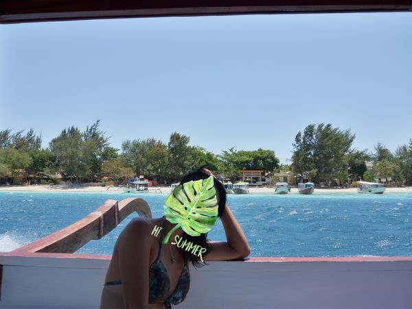 インドネシア・バリ「記念旅行」の写真：朝からボートをチャーターしてシュノーケリ...