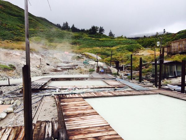 日本・岩手県「露天風呂と松尾鉱山」の写真：誰とも会話せずゆっくりしたくて温泉へ
堪...
