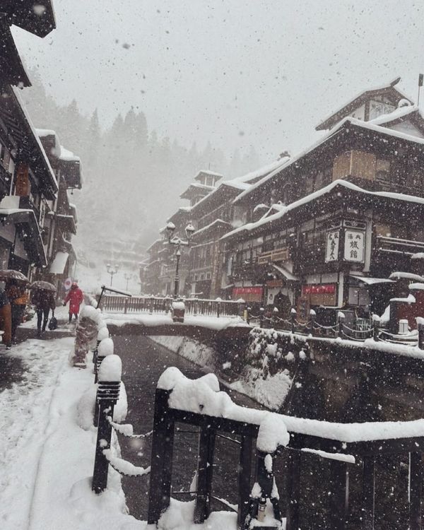 日本・山形県「銀山温泉」の写真