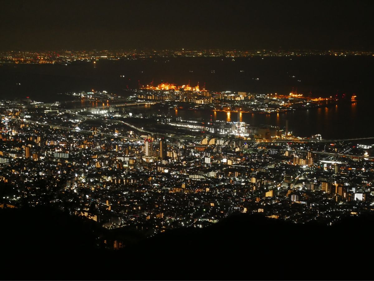 夜景 摩耶山 掬星台
