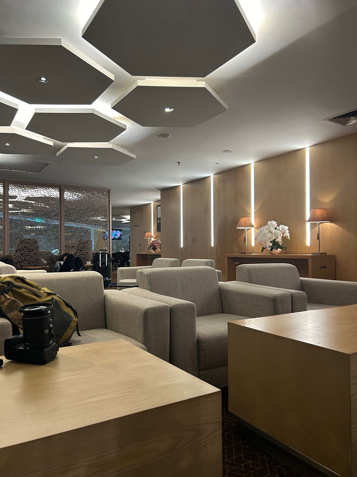 只今トランジット中、ラウンジは空いています。