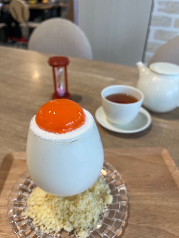 日本・茨城県「初一人旅」の写真：プリンパフェ
中にパンケーキとぷりんとカ...