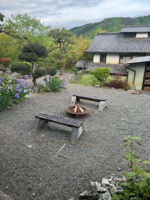 庭には焚き火エリア
花火もオッケー