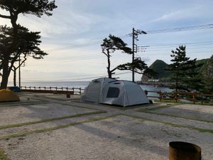 沢尻湾近くのキャンプ場。
徒歩10分で神津島温泉保養センター。水着着用の露...