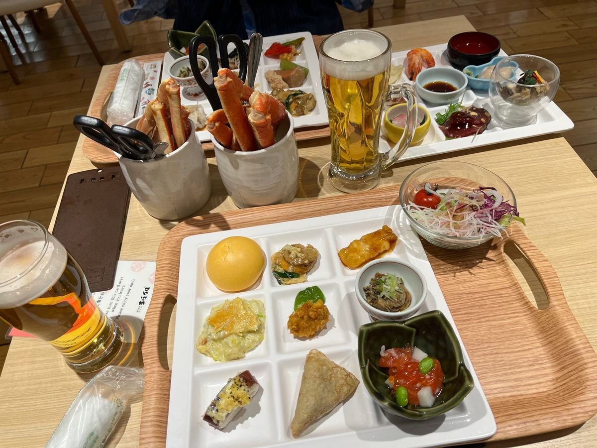 ３日目❤︎
電車で登別温泉に移動🚃
まほろばに宿泊♨️
夜ご飯のバイキング...