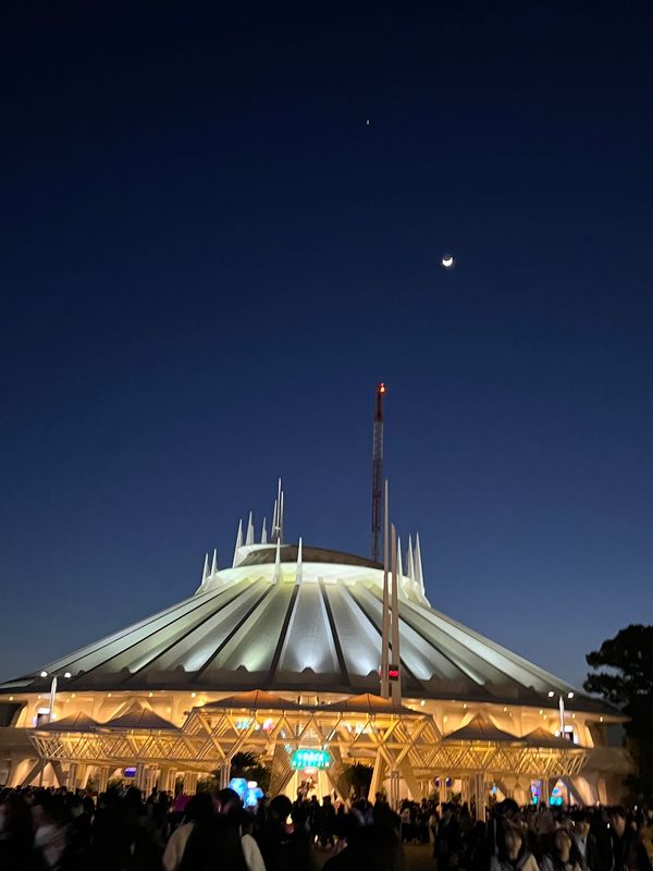 日本・千葉県「東京ディズニーランド＆東京観光」の写真：3/13 夜のスペースマウンテン