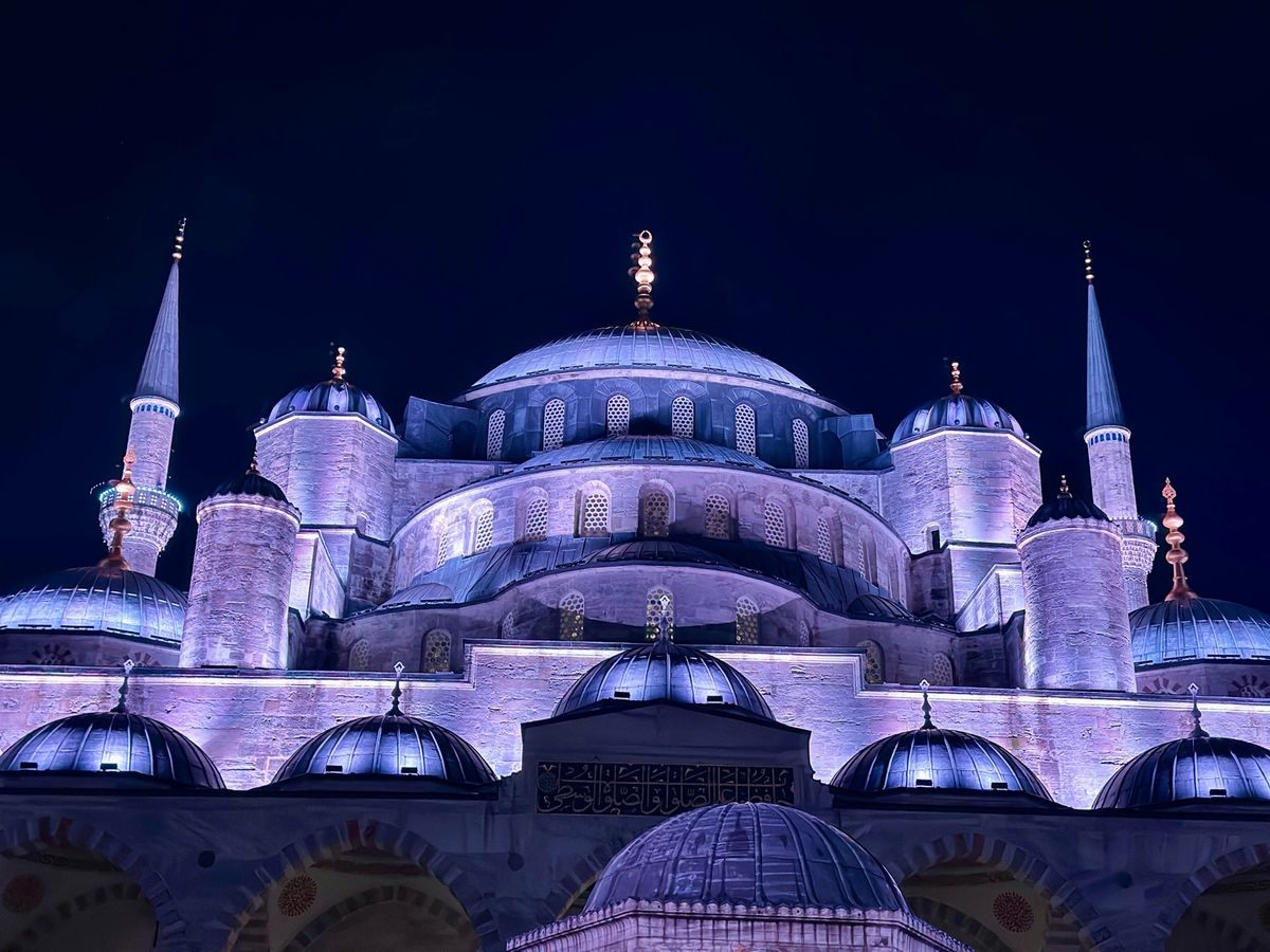 夜のブルーモスク