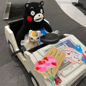 熊本上陸！
どこに行ってもこの黒いクマいる。
さすがお膝元。
(尚、ニャン...