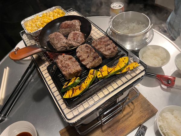 日本・石川県「能登とか高山とか色々巡る旅②」の写真：コテージのテラスでBBQ🍖