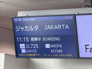 ジョグジャカルタ旅行8/10初日
成田からスカルノハッタへ
インドネシア料...