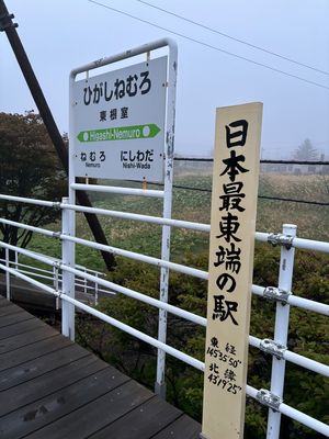 最北端の駅、稚内から特急サロベツで旭川へ。網走で食べたタラバちらし弁当。釧...