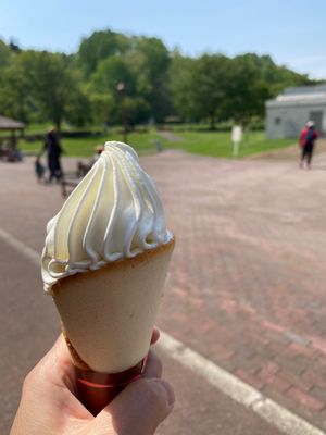 ランチの後は、倶知安にある三島さんの芝桜を見学し、京極名水プラザでクレミア...