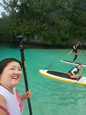 Supで海散歩
干潮の時に出てくるサンドバーでランチ
なんて世話いたくない時間！