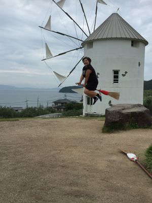 Day2
小豆島オリーブ園
ここでは、魔女の宅急便のキキなれるように
放棄...