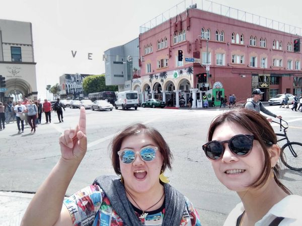 アメリカ(米国)「友達2018 アメリカ」の写真：レンタルサイクルして、サンタモニカビーチ沿い...