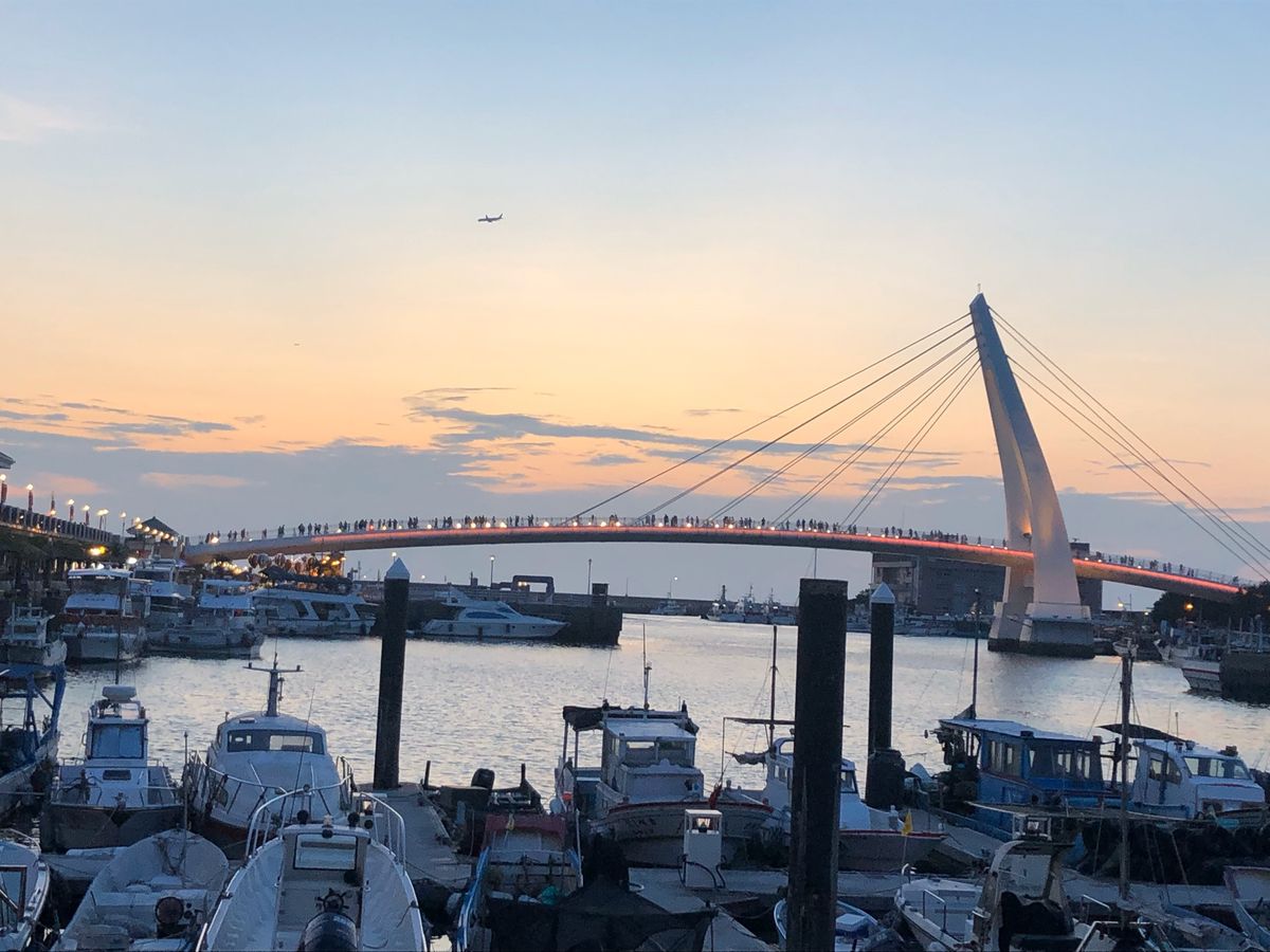 淡水の夕焼け。
小さな遊園地？