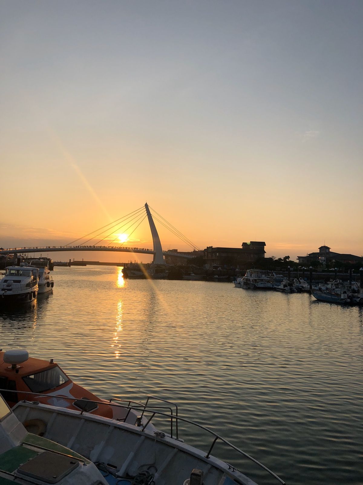 淡水の夕焼け。
小さな遊園地？