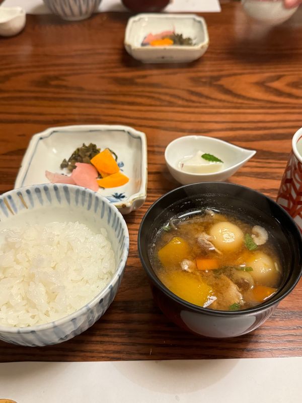 日本・熊本県「黒川温泉」の写真：だご汁のだごが白玉⚪️
わらび餅
美味し...