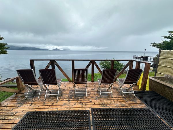 日本・北海道「支笏湖/千歳旅行」の写真：8/31
旅館の温泉からの支笏湖
サーモ...