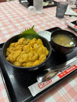 札幌市場外市場商店街

朝ごはんを食べに朝一へ。
「うめぇ堂」のウニ丼美味...