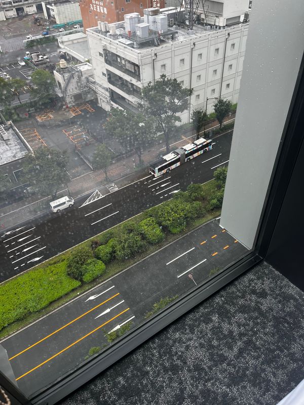 日本・東京都「Tokyo Business Trip」の写真：朝のホテルからの風景
長いバス、アメリカ...