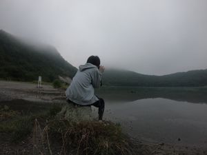 朝早すぎたのと天気もそれほど良く無かったので微妙は風景。本当はもっと青い風...