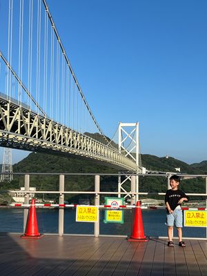 関門自動車道を通り九州入り。お盆で5kmの渋滞💦関門トンネルは更に酷い渋滞...