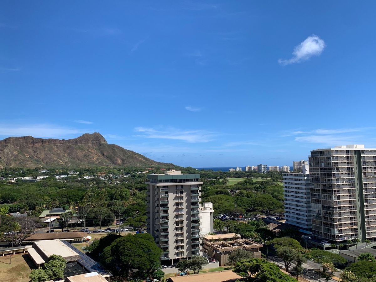 ホノルル１日目！
暑いけど、湿気が少なくて暑くない！
ダイヤモンドヘッドが...