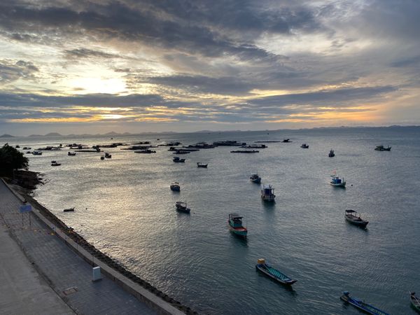 ベトナム・đảo Hải Tặc(海賊島)「ベトナム」の写真：Đảo Hải Tặc
朝。イカフーティ...