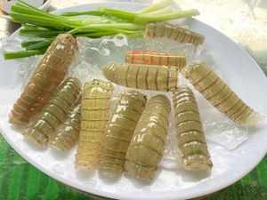 海賊島(đảo Hải Tặc)
シャコ(tôm tích)の刺身をわさび...