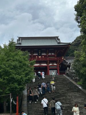 天気が良くないが鎌倉