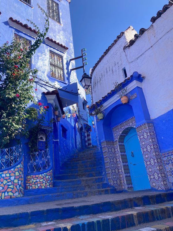 モロッコ・カサブランカ「親友とモロッコ」の写真：chefchaouen