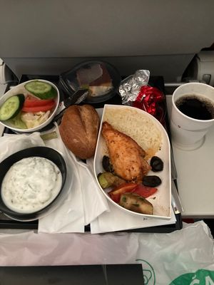 イスタンブール空港〜！
夕飯はチキンとパスタ選べた！チキンパサパサでちょっ...