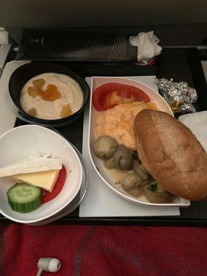 イスタンブール空港〜！
夕飯はチキンとパスタ選べた！チキンパサパサでちょっ...