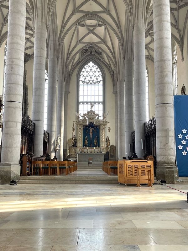 ドイツ・リューデスハイム「ドイツ満喫紀行」の写真：隕石の石片が建築に用いられたネルトリンゲ...