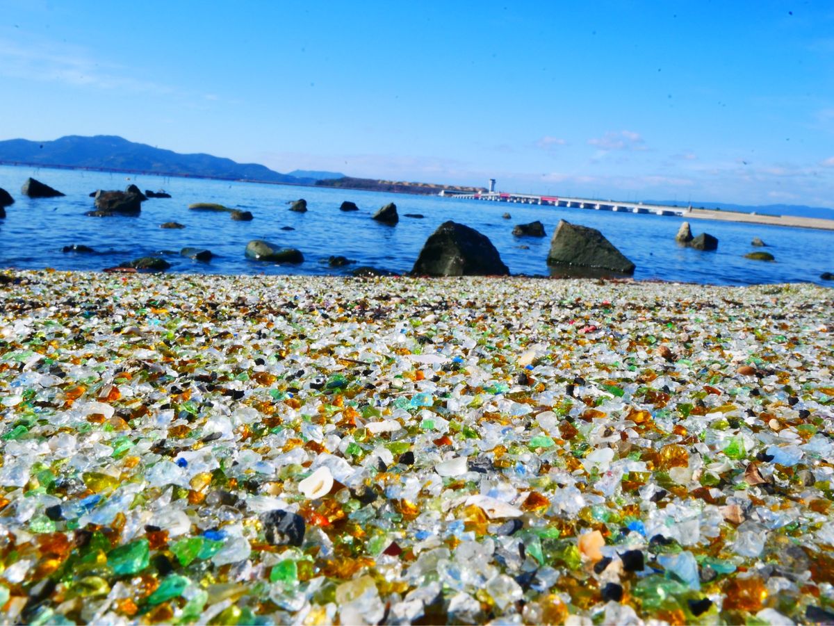 ガラスの砂浜