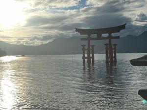 水あり、水なし　宮島フェリー🛳️、眉山